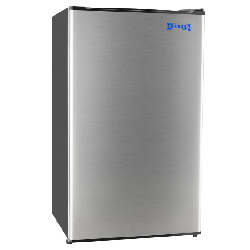 SHURCOLD 12V 3.3 cu. ft. Stainless Steel Refrigerator for RVs, Boats, and Cabins