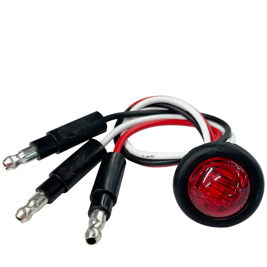 Lumière de position ronde à DEL rouge avec connecteur pour remorque ou VR