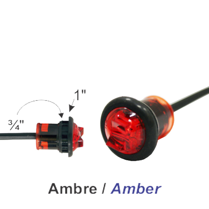Lumière Encastrée DEL Ambre pour VR, Remorque ou Maison – Unité
