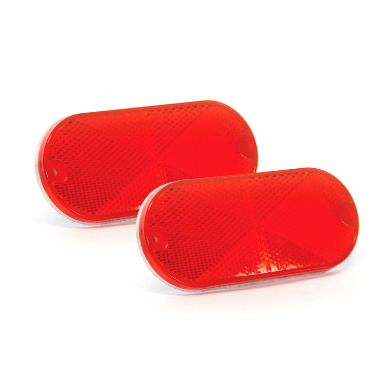 Ruban réfléchissant rouge en plastique pour VR - 1 7/8" x 4 3/8"