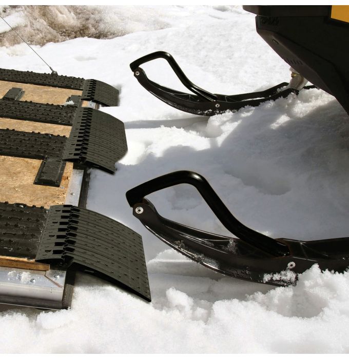 Kit de glissières CALIBER 9"x24" avec charnières HD – 72" total – Accessoire motoneige