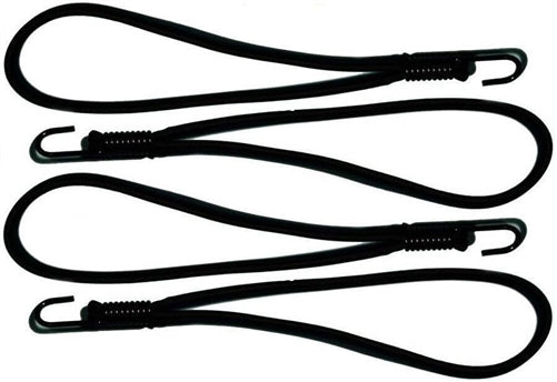 BannaBungee EasyKlip 49061SS 6 po – Paquet de 4 cordons élastiques avec crochets inox