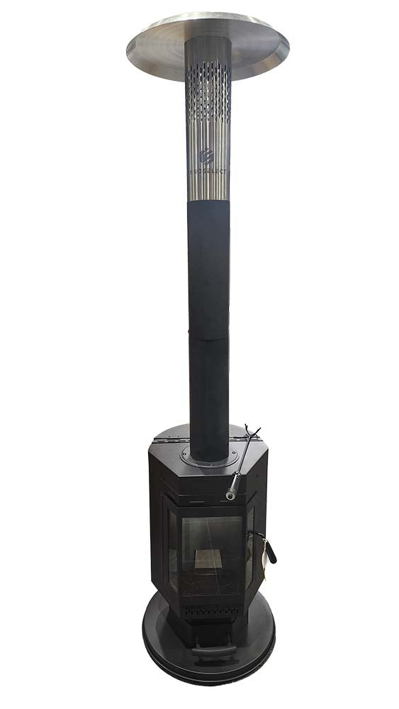 Chauffe-terrasse à granules noir 75 000 BTU – 18 lb