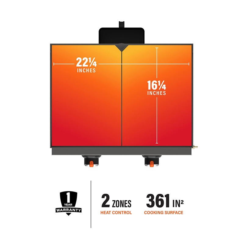 Plaque Chauffante Portative Omnivore 22″ en Acier Inoxydable – 21 000 BTU | Gril de Table pour Extérieur