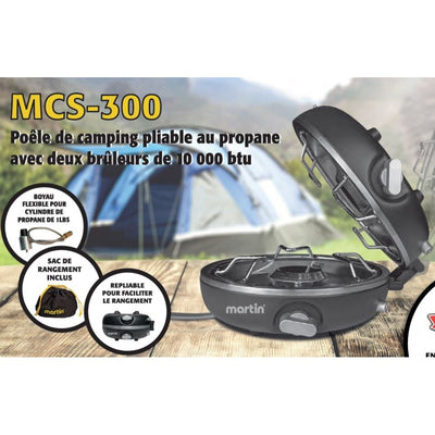 Martin Propane Folding Stove 2 Burners 20,000 BTU – Camping