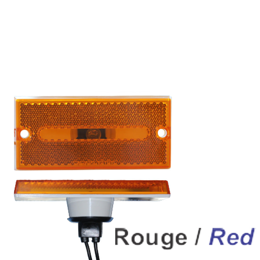 Lumière de position rouge 2" x 4" pour remorque