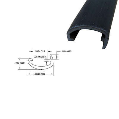 Flexible Black Screw Cover with Tab – Professional Finish - Sold by Foot