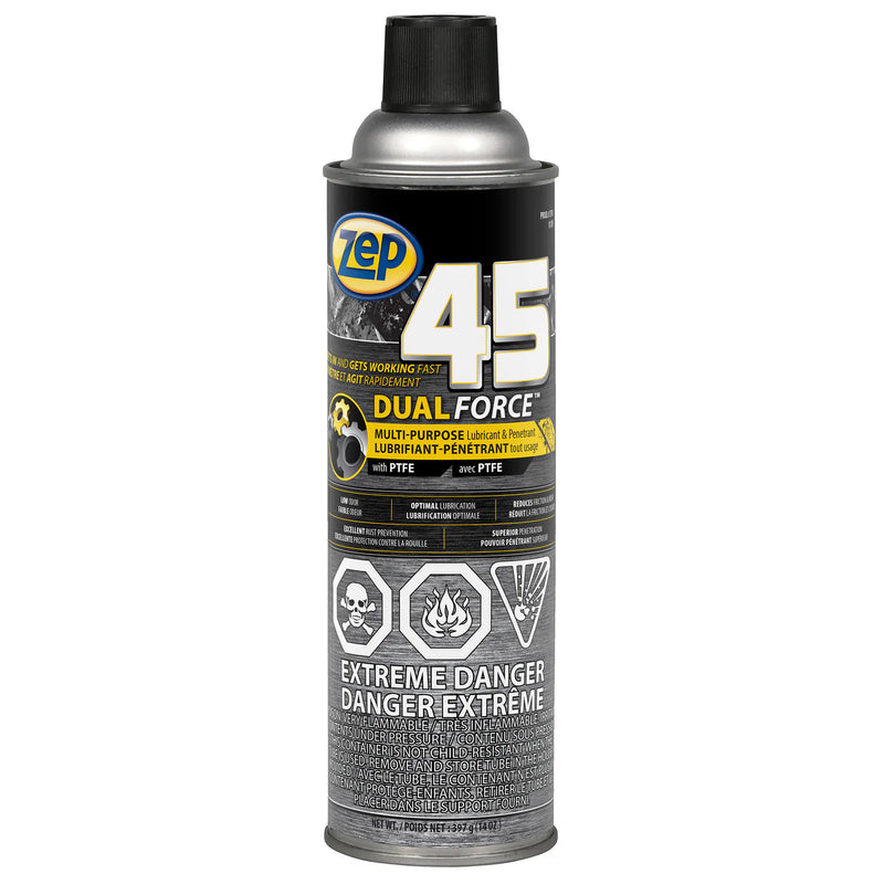 Lubrifiant pénétrant industriel Zep 45 Dual Force avec PTFE – 14 oz
