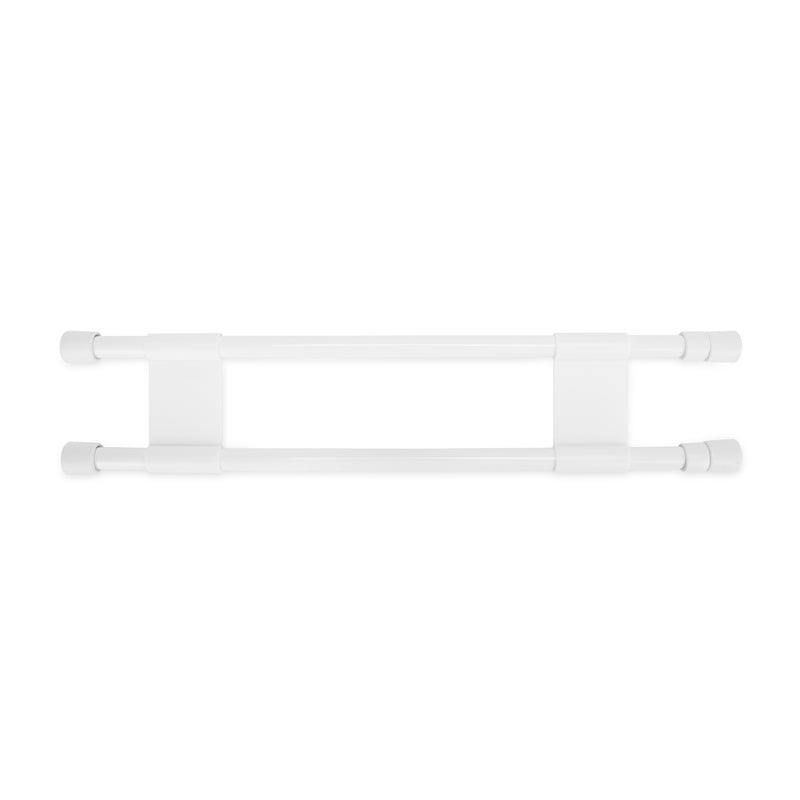 Barre Double de Réfrigérateur Camco RV Blanche – Maintien des Articles en Place de 16" à 28" pour Réfrigérateur et Armoires