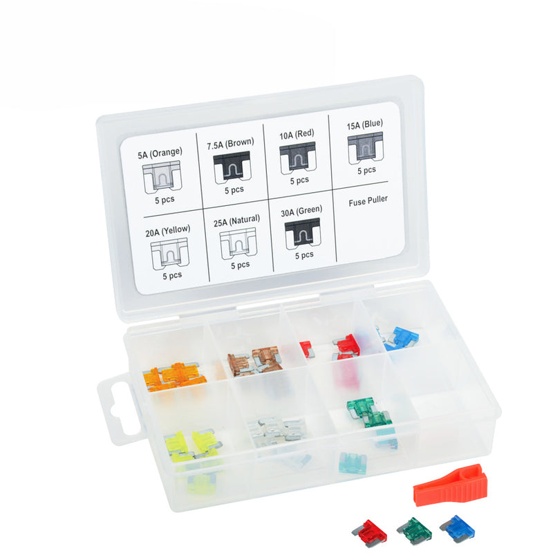 Ensemble de 36 fusibles mini assortis pour véhicule et remorque