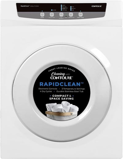 Compact 24" Electric Dryer for RV – CONTOURE DE-1350W Stacking Model