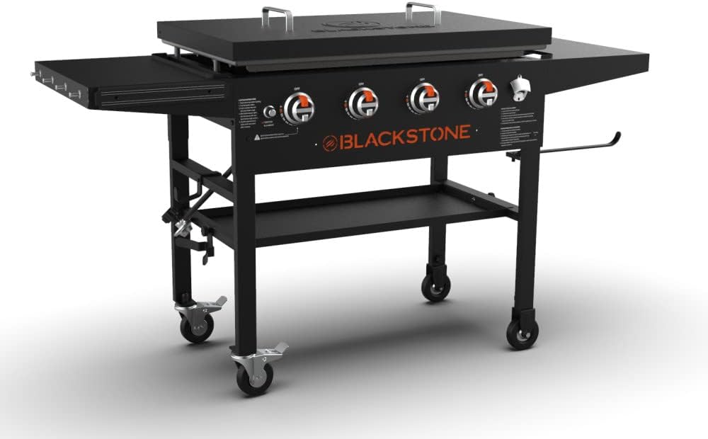 Gril à Gaz Blackstone 1866 Patio Cart avec Couvercle Dur – 36” – Gril Extérieur Antiadhésif