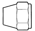 Medium Nut 3/8" Tube x Female Flare | 741-064 41FS-6