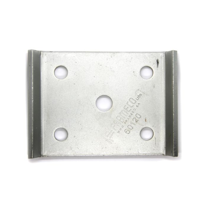 Plaque d’attache 3" zinc pour boulon U 1/2" et ressort 2" – Capacité 6000 lb