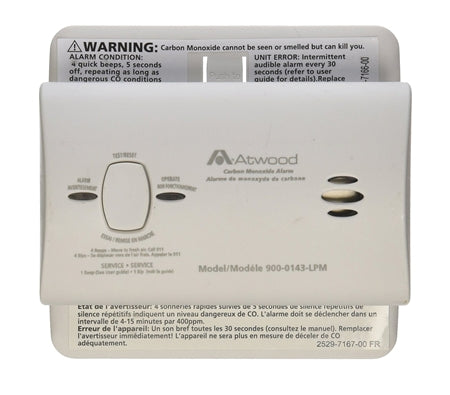 Détecteur de Monoxyde de Carbone Sans Affichage Atwood – Capteur à Cellule à Combustible, 10 Ans de Durée de Vie