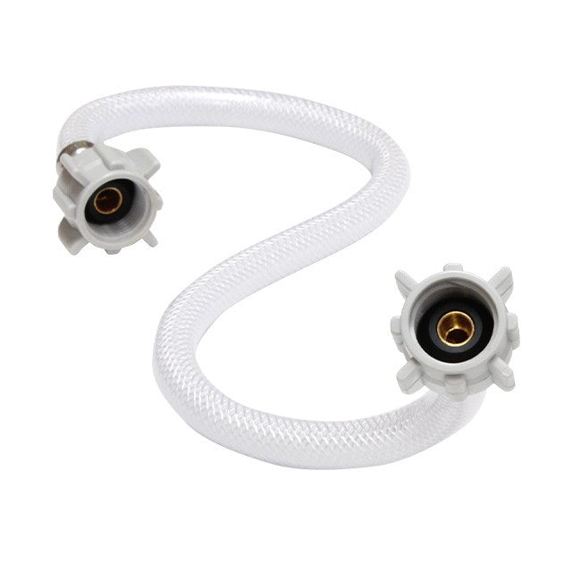 Raccord d’eau flexible tressé 60 pouces 1/2" x 1/2" blanc – PVC renforcé