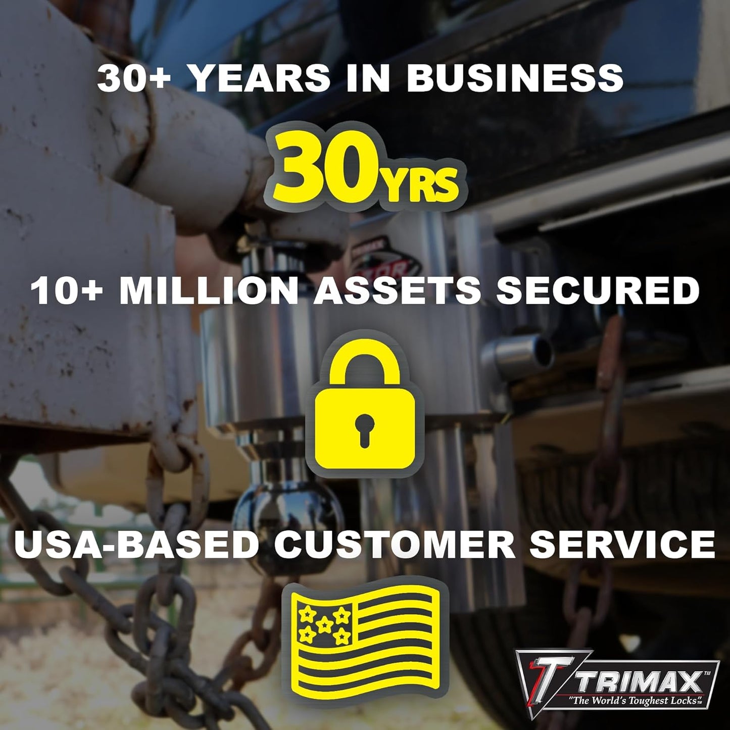 Trimax TCL65 - Cales de roue antivol universelles pour remorques et véhicules