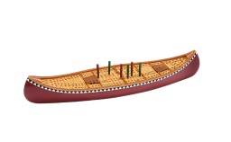 Hand-Painted Canoe Cribbage Board - Perfect for Home or Camp