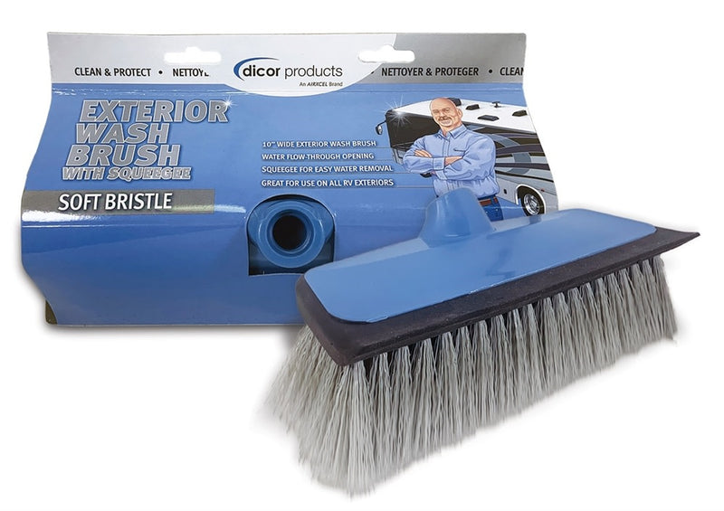 10” Soft Wash Brush with Squeegee – Quick Streak-Free Cleaning for RVs