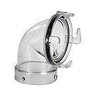RV Sewer Hose Connector - 90 Degree Clear Adapter