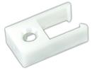 Butée de rail de rideau de fenêtre pour type D - Blanc, Plastique, Ensemble de 2, Facile à Installer