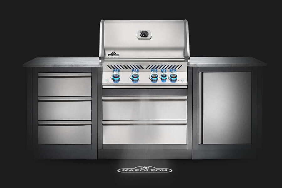 Barbecue Encastrable Napoleon Prestige PRO™ 500 - Gaz Propane avec Brûleur Infrarouge et Rôtissoire