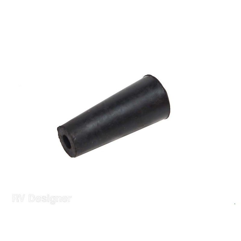 Butée de porte en caoutchouc noir pour VR – 1" x 2-1/4" avec vis de montage