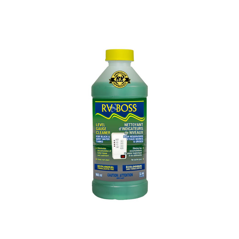 Nettoyant pour indicateur de niveau RV-BOSS™ 960 ml - Élimine les sédiments et le papier hygiénique sans tacher