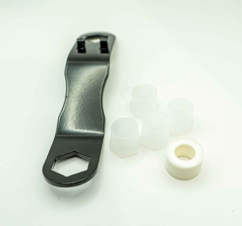 Kit de bouchons de vidange pour chauffe-eau de VR – Clé + 4 bouchons + ruban PTFE
