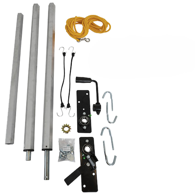 Ensemble de quincaillerie pour rouleau de toile – Kit de fixation complet pour remorque
