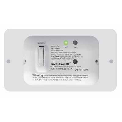 Détecteur de monoxyde de carbone et propane Safe-T-Alert 12 V blanc | MTI Industries 06-6551