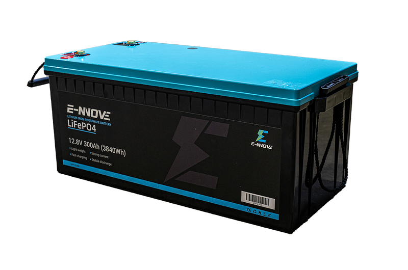 Batterie E-NNOVE LiFePO₄ 12.8V 300Ah (3840Wh) – Lithium Fer Phosphate avec BMS 200A | Modèle LFP12-300