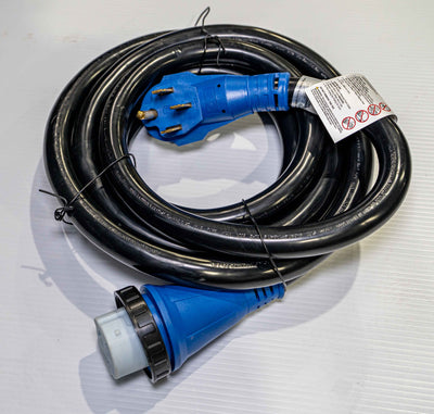 Cordon RV 50A – 14-50P vers SS 2-50R Twist Lock avec Indicateur | 15 pieds
