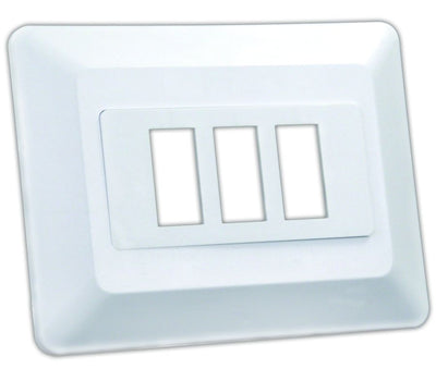 Triple Switch Cover Plate - White - Compatible with Type B Switches