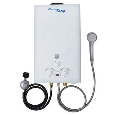 Chauffe-eau portable 10L extérieur - 68 000 BTU, douche incluse, sécurité CSA