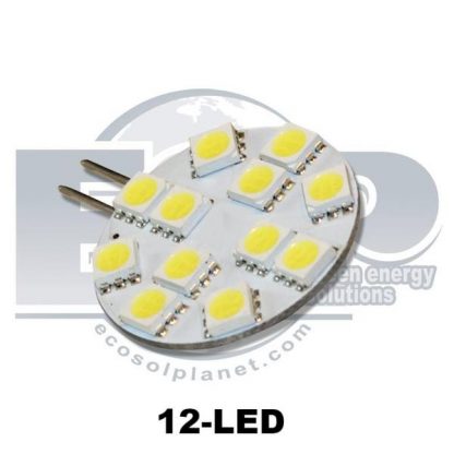 Ampoule à 12 LED circulaire G4 blanc chaud