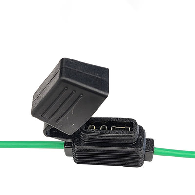 Heavy Duty Green Fuse Holder #HHF - ATO Fuse Support with Wire