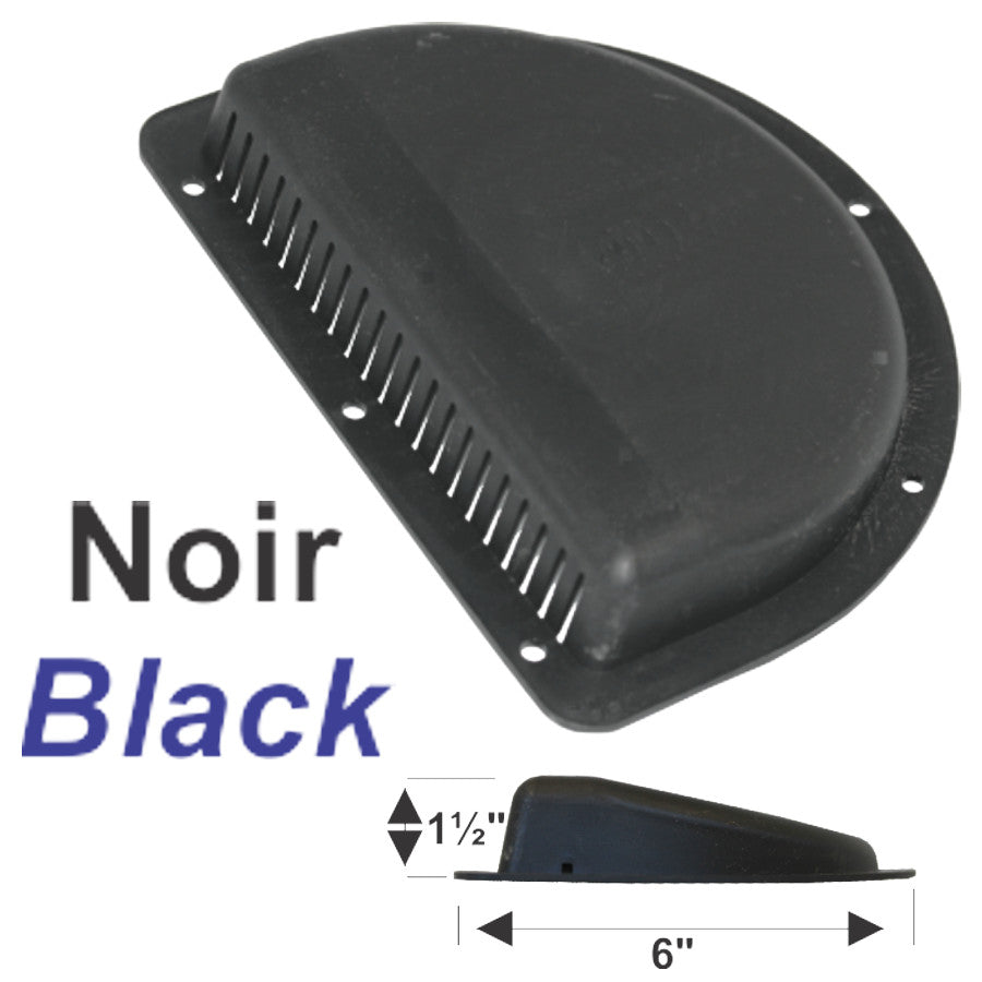 Prise d’air extérieure plastique noir pour remorque ou roulotte