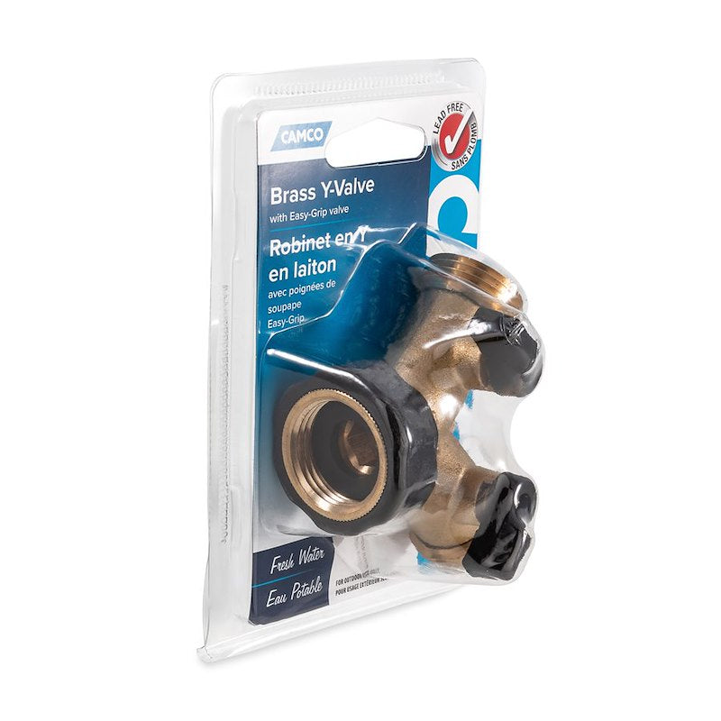 Brass double Y-valve