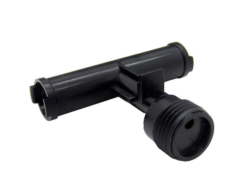 Tête de Douche avec Déviateur - Valve de Remplacement Dura, Té Droit Noir avec Tête à Cassure de Vide