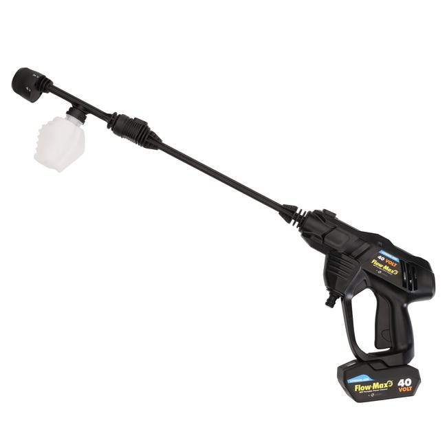 Nettoyeur Haute Pression Flow Max™ 40 Volt Portable - 6-en-1, Batterie Lithium-Ion, Buse Longue, Buse Rotative