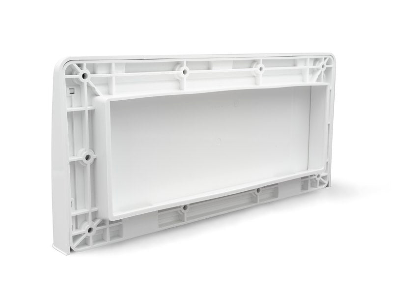 Grille d'aération murale Endura – Blanc polaire, testée au vent, fermeture Push-Lock