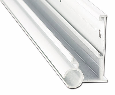 Rail d’auvent avec gouttière intégrée en aluminium – 16 pieds, blanc polaire