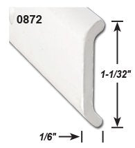 Bordure Plate Sans Insert en Aluminium Noir 16 Pieds pour VR - 1-1/32" x 0,16" - Pièce de Remplacement de Qualité