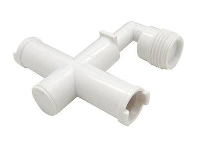 Dura Shower Head Diverter | 90 Degree White Tee | Replacement Valve
