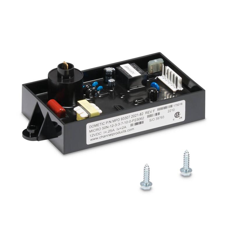 Carte de contrôle d'allumage Atwood pour chauffe-eau à gaz 12V, 3" x 2-1/2", avec fusible et vis – Compatible avec modèles GCH6
