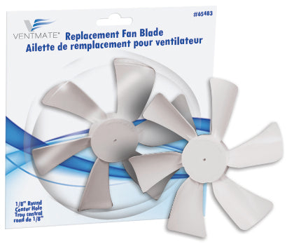 Lame de ventilateur d’échappement 12V Ventline – 6 pouces, rotation antihoraire, plastique blanc pour VR