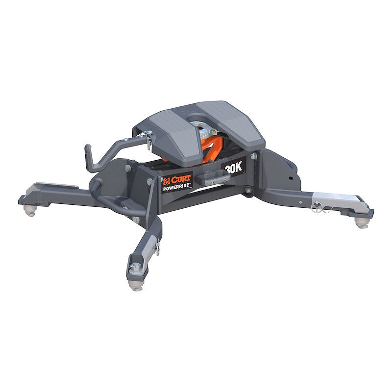 Attelage à sellette CURT PowerRide 30K pour RAM – Système OEM Puck, Fixe, 4" ajustable