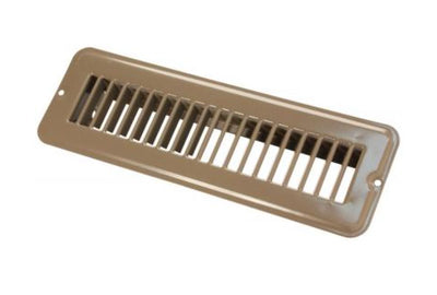 Brown Steel Floor Grille 2x10 in - JR Products 22-0475 (Without Damper)