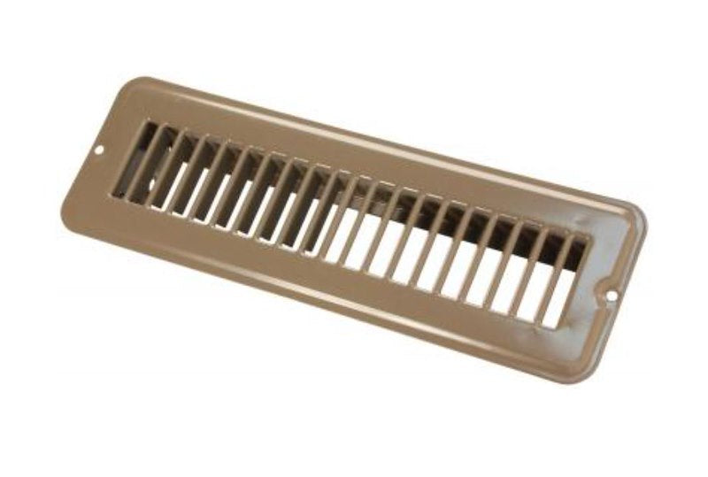 Brown Steel Floor Grille 2x10 in - JR Products 22-0475 (Without Damper)